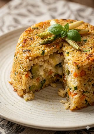 Timballo di riso con verdure