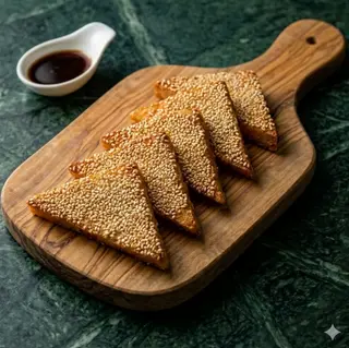 Toast di gamberi con sesamo