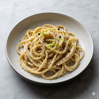 Tonnarello cacio e pepe e lime