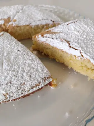 Torta de Santiago fetta