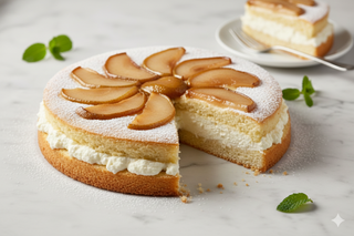 Torta ricotta e pere
