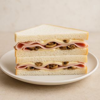Tramezzino Praga, funghi e fontina