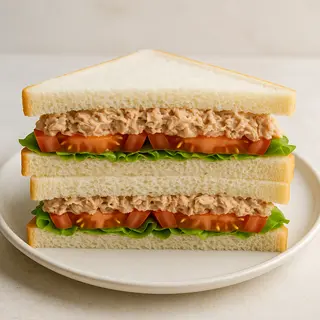 Tramezzino tonno, pomodoro e insalata