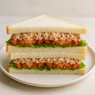 Tramezzino tonno, pomodoro e insalata