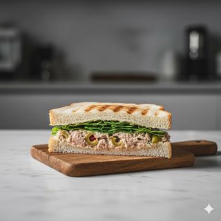 Tramezzino tonno, olive verdi e maionese