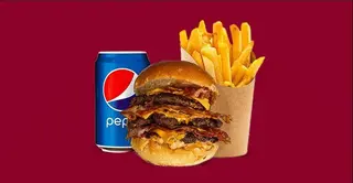 Triple bacon smash combo