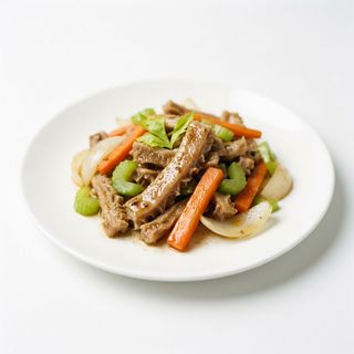 Trippa di maiale saltata con verdure miste