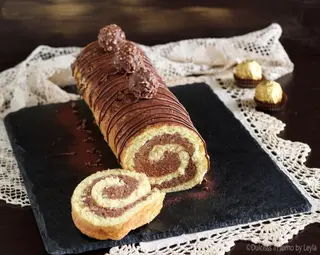 Tronchetto alla nocciola e Nutella