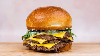 Truffle triple burger
