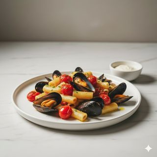 Tubettino ciliegino e cozza nera