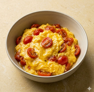 Uova strapazzate con pomodori