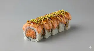 Uramaki flambè roll