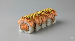Uramaki flambè roll