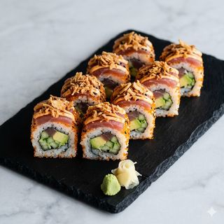 112.Uramaki maguro onion