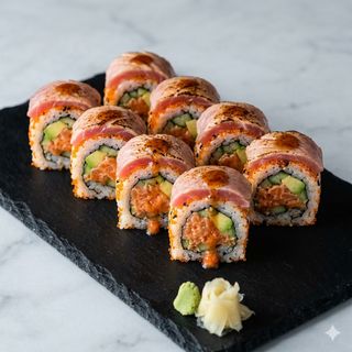 101.Uramaki spicy flambe