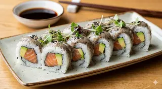Uramaki truffle sake