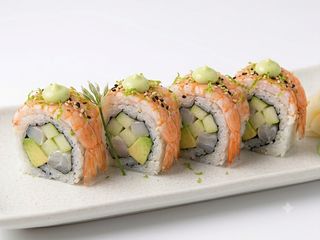 Uramaki scampi roll