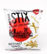 Urban Stix Crunchy Corn Snacks Hot And Sweet Tomatoes 30G