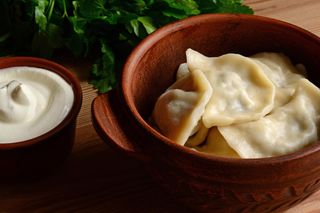 Вареники сама лепила с картофель-грибы(1кг)