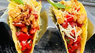 Vegan caprese tacos