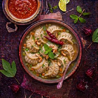 Sopa de Momos de Vegetais