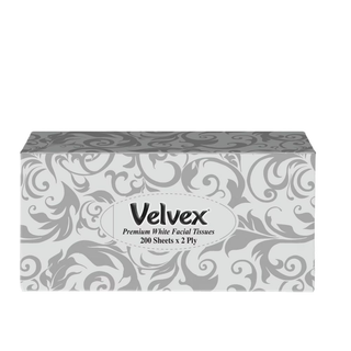Velvex Premium White Facial Tissues 80 Sheets