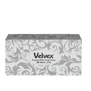 Velvex Premium White Facial Tissues 80 Sheets