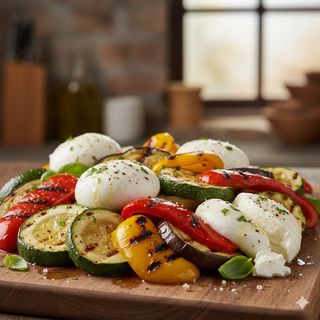 Verdure alla griglia con bufala