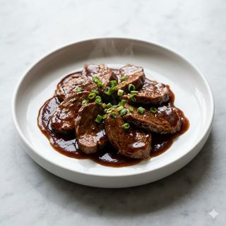 Vitello in salsa d'ostrica