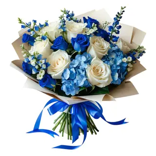 White with Blue Blend