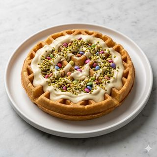 Waffle con cioccolato bianco