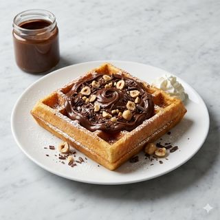 Waffle con cioccolato fondente