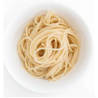 White Spaghetti Served along with Meat and plantain