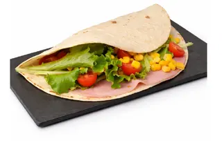 Wrap con prosciutto cotto