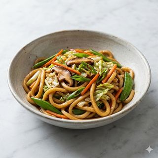 Yaki udon con verdure