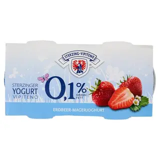 Yiugurt vipiteno 125x2 fragola 0,1 grassi