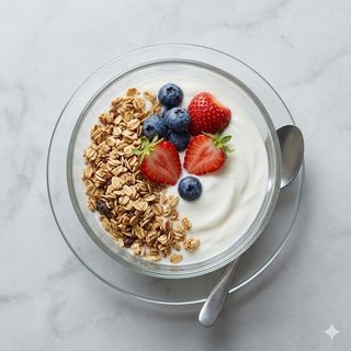Yogurt con frutta e muesli