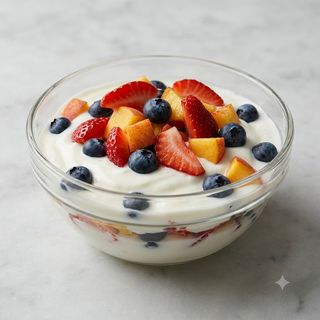 Yogurt e frutta di stagione