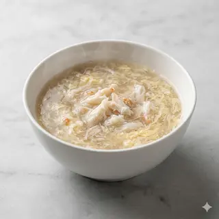 Zuppa con polpa di granchio