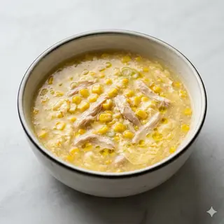 Zuppa di mais e pollo