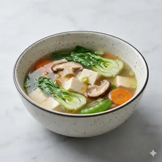 Zuppa di tofu e verdure