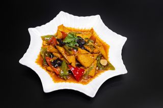 Жареный тофу с грибами (510г)