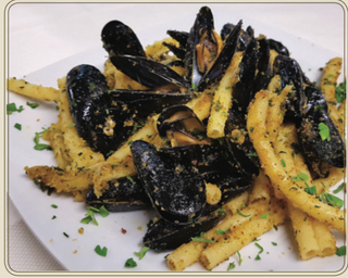 Ziti con cozze al pangrattato