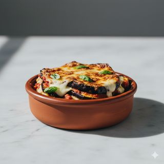 Piatto di parmigiana di melanzane