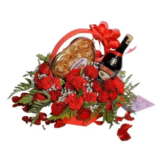 Red Basket with Baileys & Chocolates