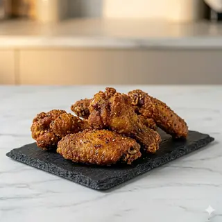 Alette di pollo speziate fritte 5 pezzi