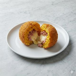 Arancina prosciutto e mozzarella