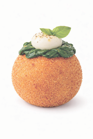 Arancino con spinaci e mozzarella 