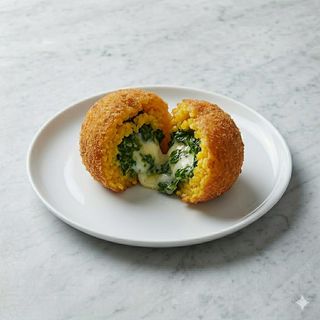 Arancina spinaci e mozzarella