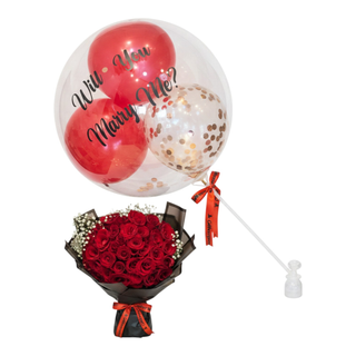 Balloons and flowers 